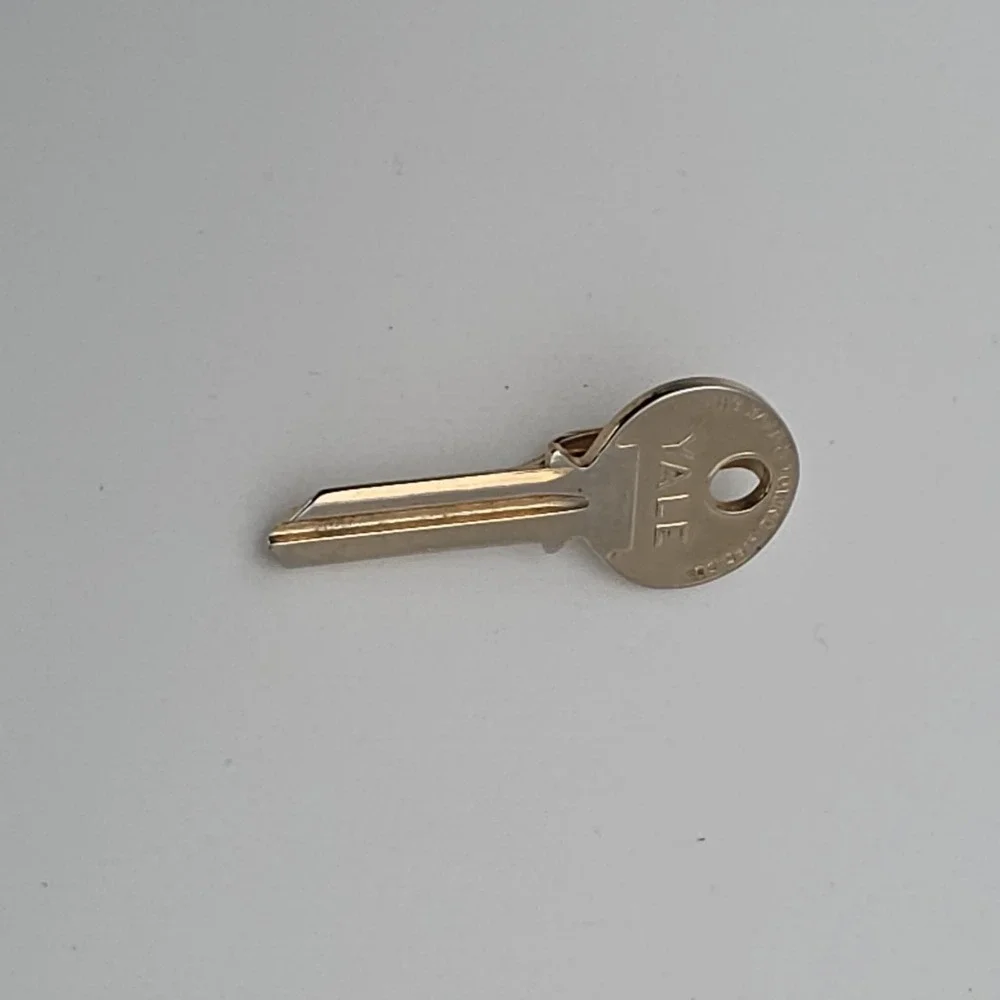 Vtg HICKOK USA Yale Key Tie Bar Clip Clasp Gold Tone Excellent FREE $HIPPING!!